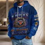 New York Knicks 2026 NBA Finals Champions 3D Unisex Waffle Hoodie - Image 4