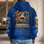New York Knicks 2026 NBA Finals Champions 3D Unisex Waffle Hoodie - Image 5