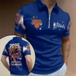New York Knicks 2026 NBA Finals Champions Zip Polo Shirt