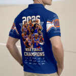 New York Knicks 2026 NBA Finals Champions Zip Polo Shirt - Image 3