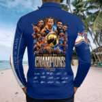 New York Knicks 2026 NBA Finals Champions Zip Polo Shirt - Image 4