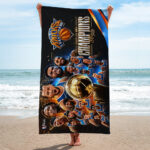 New York Knicks NBA Champions 2026 Rectangle Beach Towel - Image 2