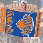 New York Knicks NBA Champions 2026 Rectangle Beach Towel - Image 2