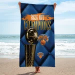 New York Knicks NBA Finals Champions 2026 Rectangle Beach Towel