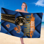 New York Knicks NBA Finals Champions 2026 Rectangle Beach Towel - Image 2