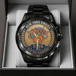 New York Knicks NBA Finals Champions 2026 Black Stainless Steel Watch