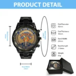 New York Knicks NBA Finals Champions 2026 Black Stainless Steel Watch - Image 5
