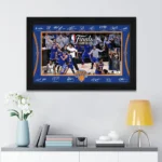 New York Knicks NBA Finals Champions 2026 Rectangle Canvas With Inner Frame