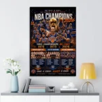 New York Knicks NBA Finals Champions 2026 Rectangle Canvas With Inner Frame