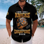 New York Knicks NBA Finals Champions 2026 Short Sleeve Button-Down Shirt - Image 2
