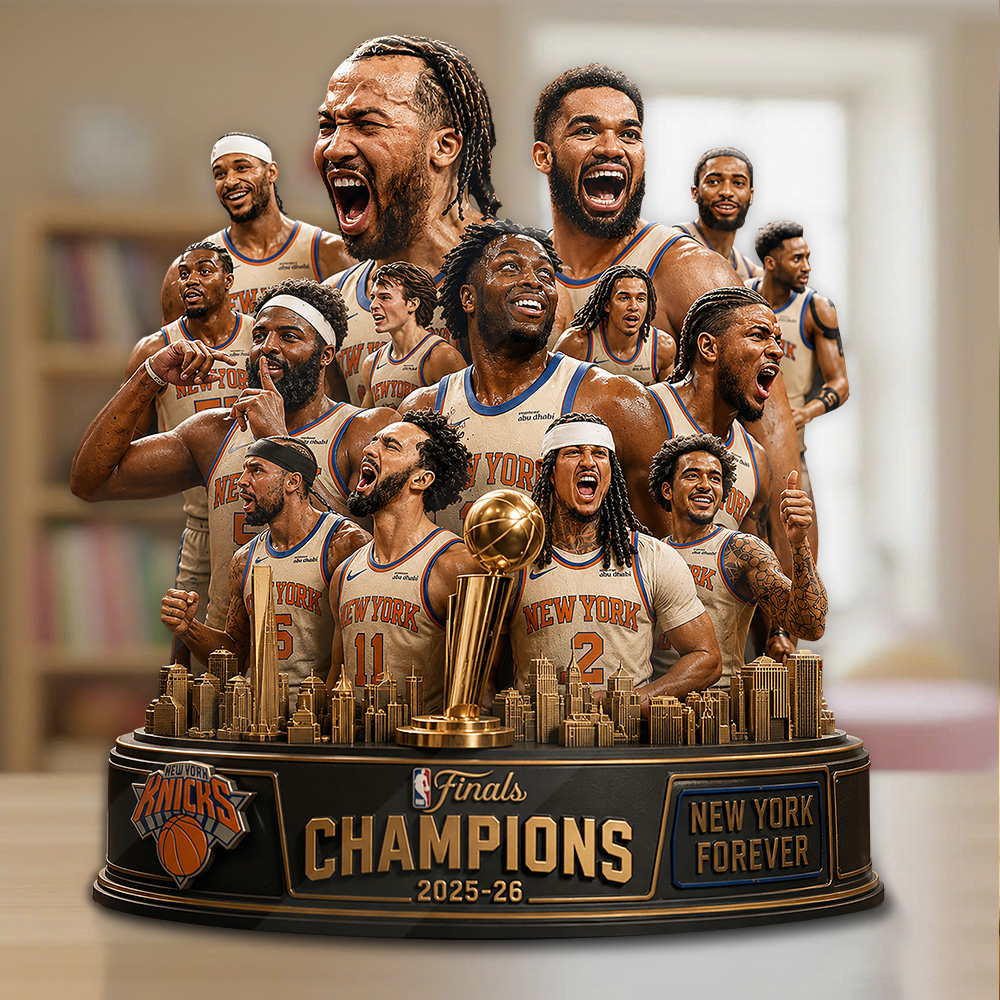 New York Knicks 2026 NBA Champions Custom Shape Acrylic Plaque - Image 2