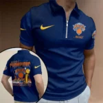 New York Knicks 2026 NBA Finals Champions Zip Polo Shirt