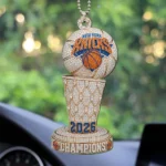 New York Knicks 2026 NBA Finals Champions Custom shape 2-sided Acrylic Car Ornament