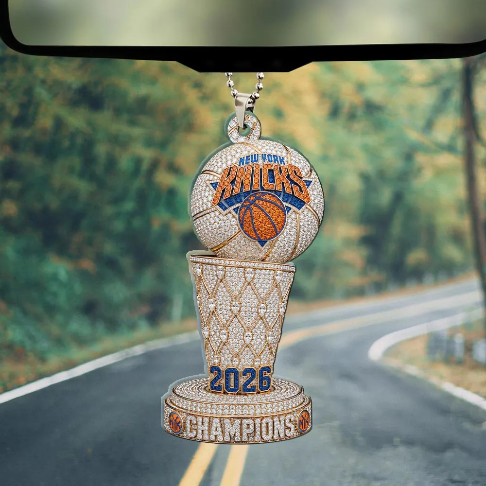 New York Knicks 2026 NBA Finals Champions Custom shape 2-sided Acrylic Car Ornament - Image 2