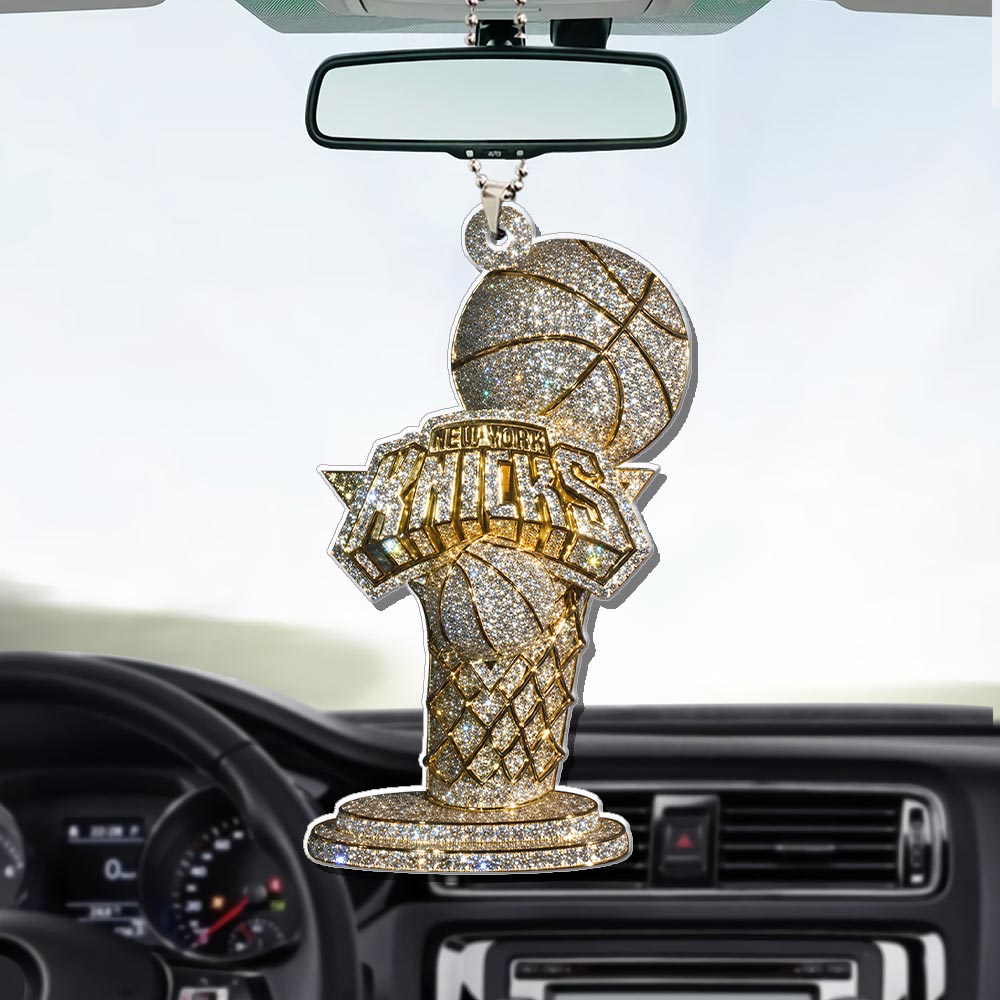 New York Knicks 2026 NBA Finals Champions Custom shape 2-sided Acrylic Car Ornament - Image 3