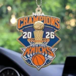 New York Knicks 2026 NBA Finals Champions Custom shape 2-sided Acrylic Car Ornament