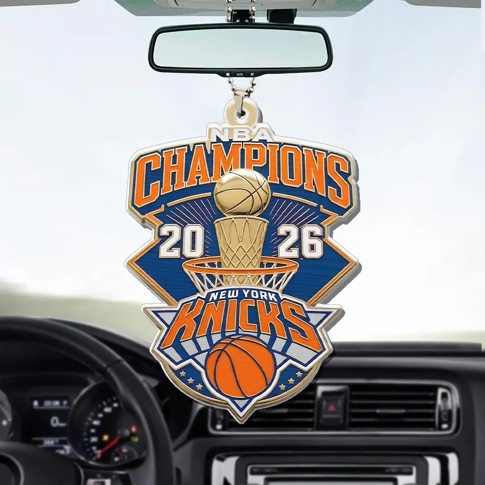 New York Knicks 2026 NBA Finals Champions Custom shape 2-sided Acrylic Car Ornament - Image 3