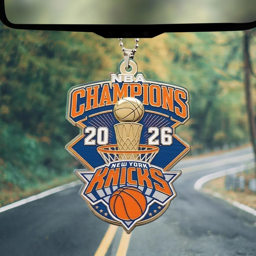 New York Knicks 2026 NBA Finals Champions Custom shape 2-sided Acrylic Car Ornament - Image 2