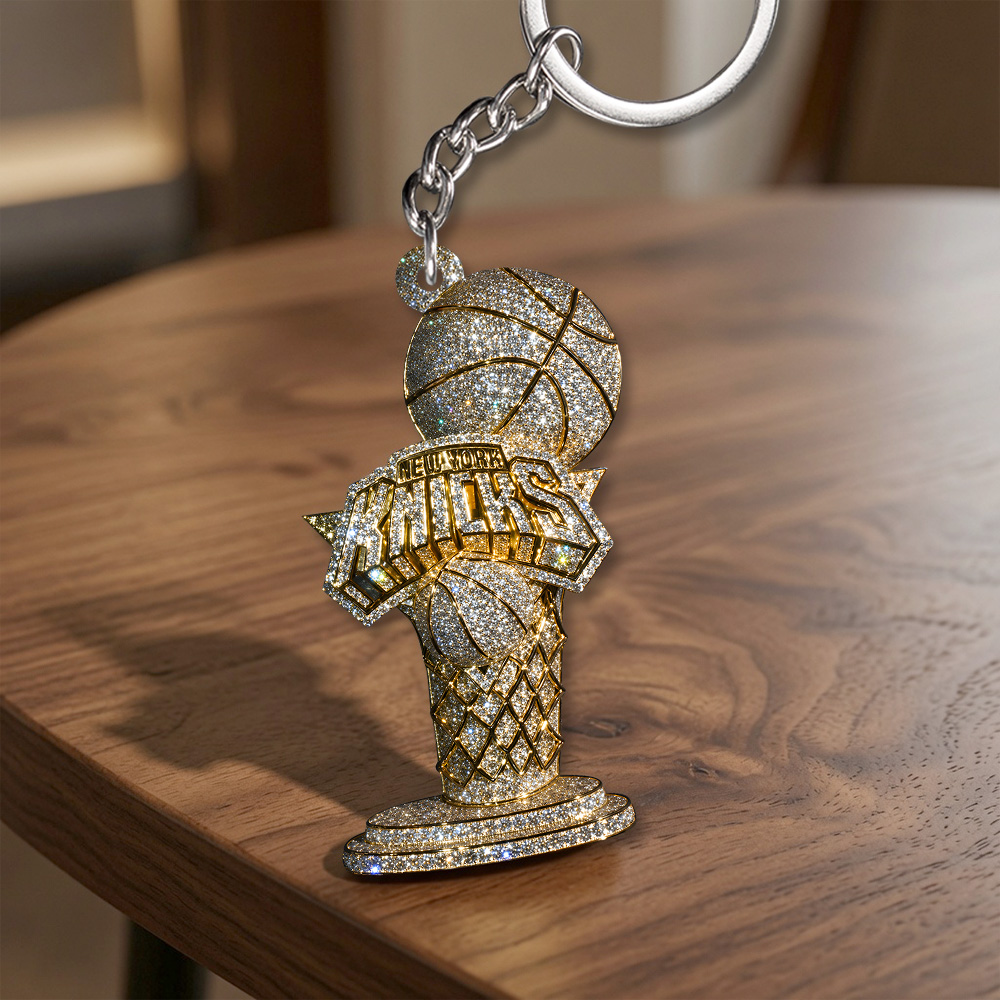 New York Knicks 2026 NBA Finals Champions Custom Shape 2-sided Keychain - Image 2