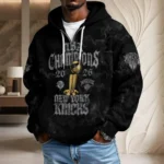 New York Knicks 2026 NBA Finals Champions 3D Unisex Waffle Hoodie - Image 3