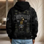 New York Knicks 2026 NBA Finals Champions 3D Unisex Waffle Hoodie - Image 5