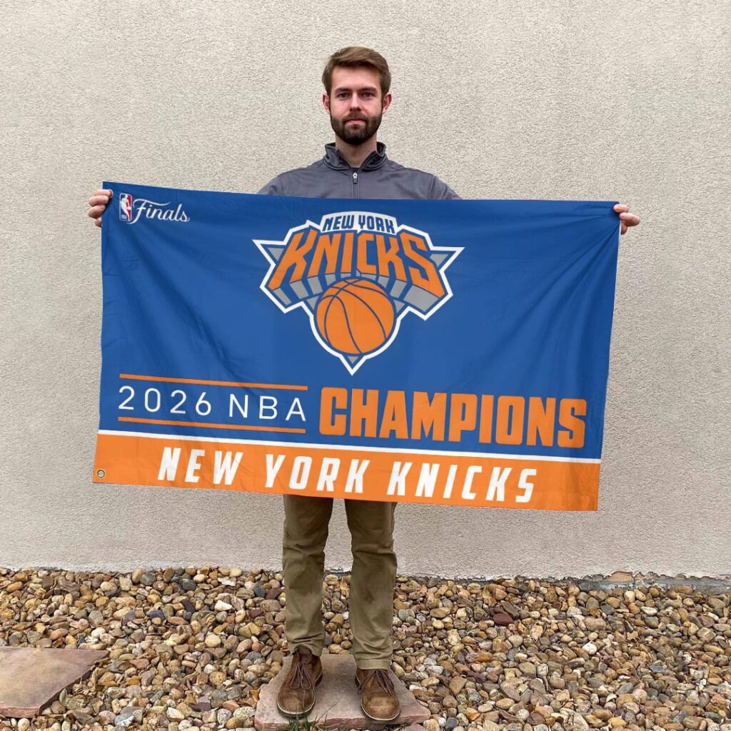 New York Knicks 2026 NBA Finals Champions 3D Double-side House Flag - Image 2