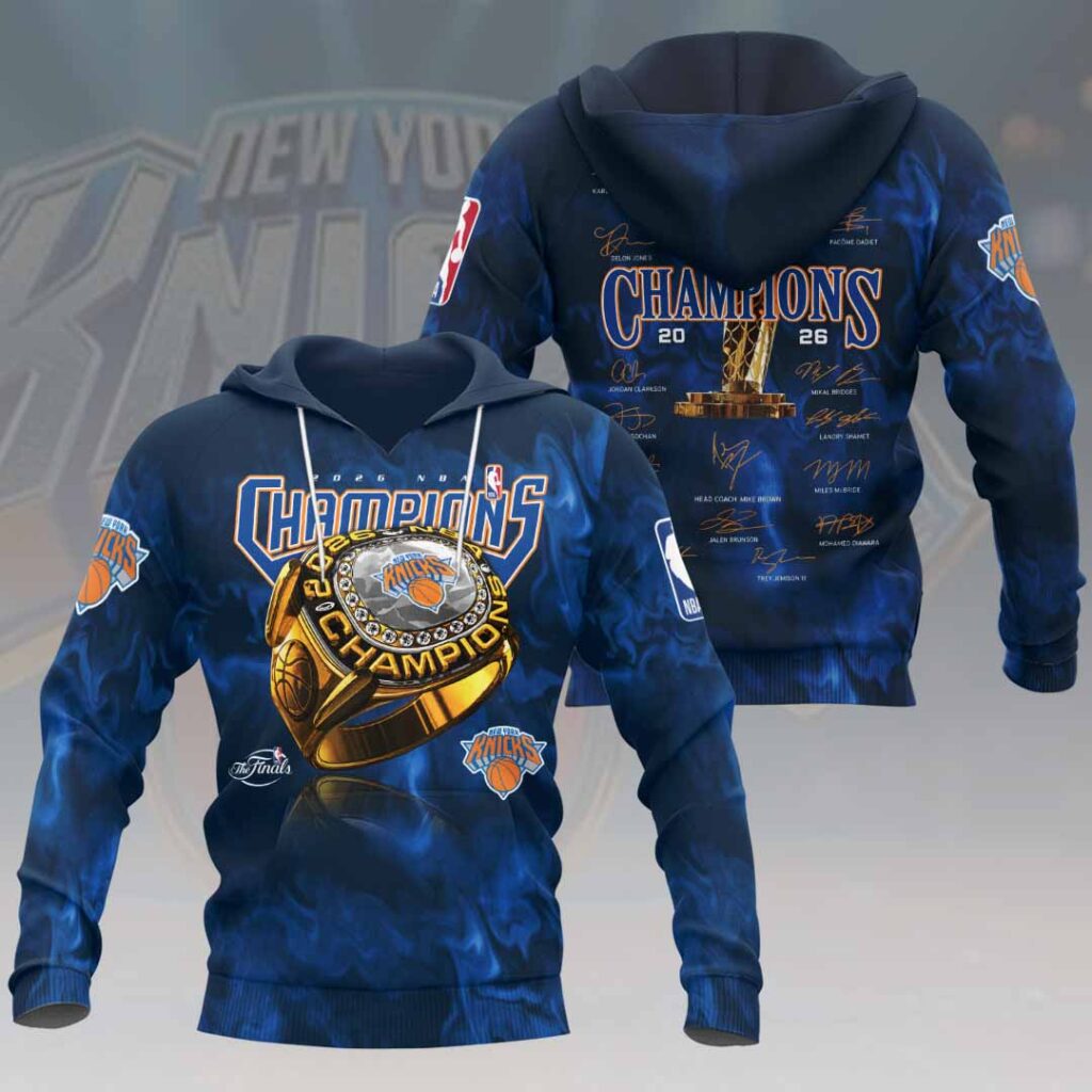 New York Knicks 2026 NBA Finals Champions 3D Apparel - Image 2