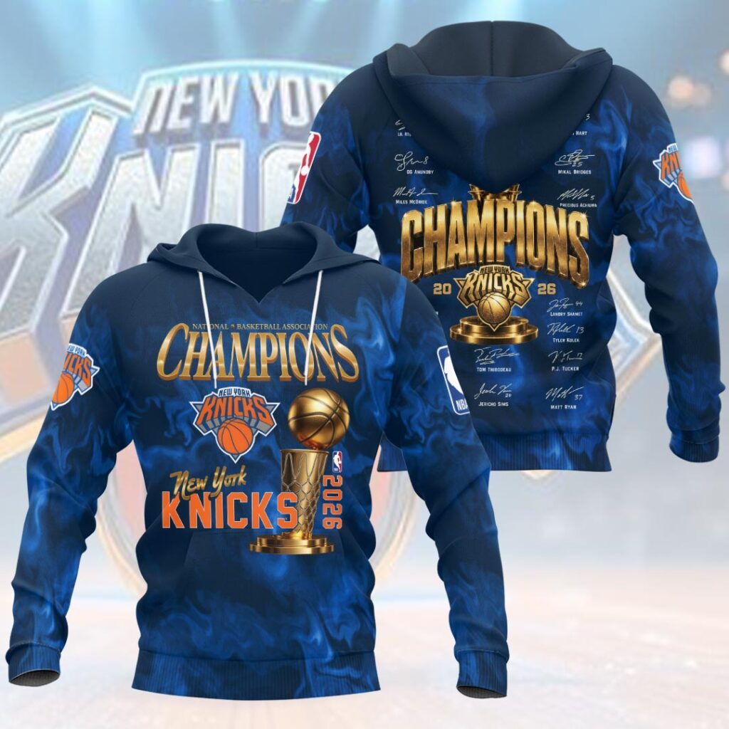 New York Knicks 2026 NBA Finals Champions 3D Apparel - Image 2