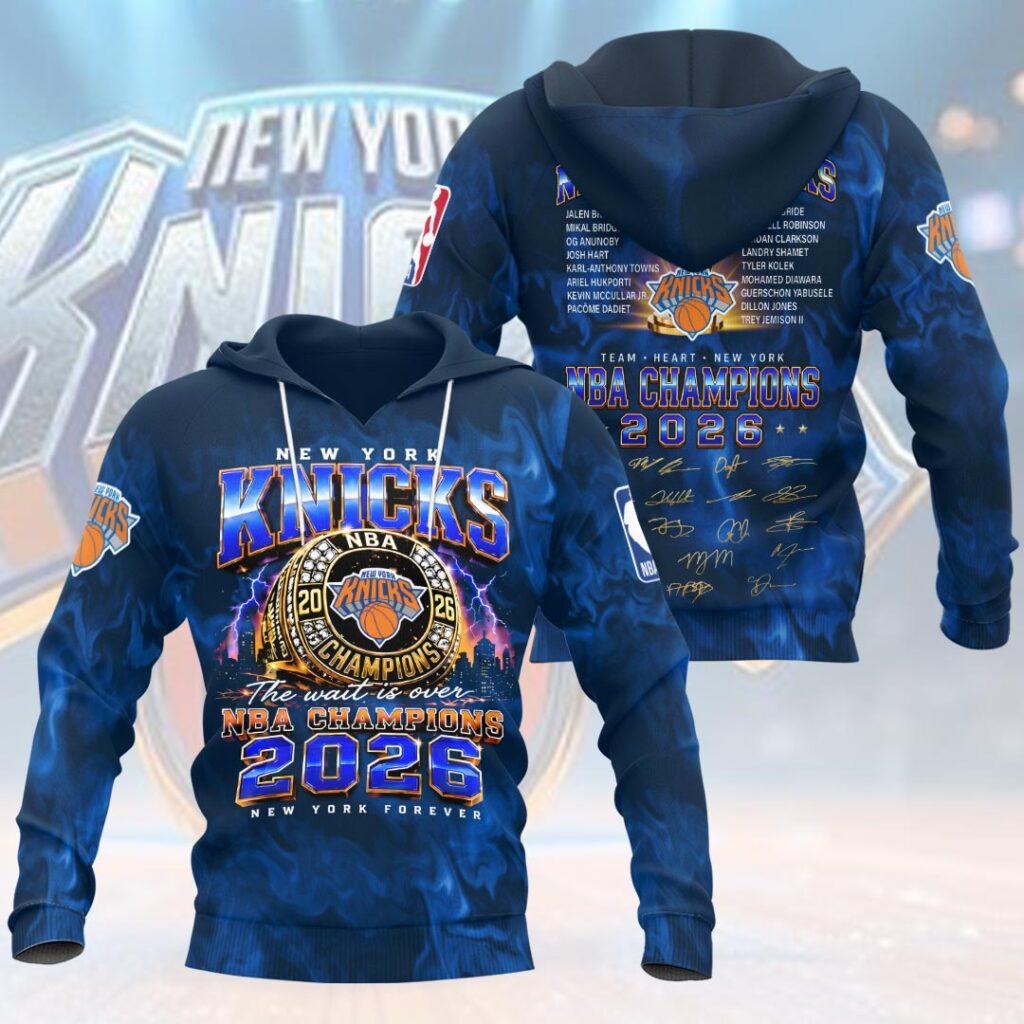 New York Knicks 2026 NBA Finals Champions 3D Apparel - Image 2