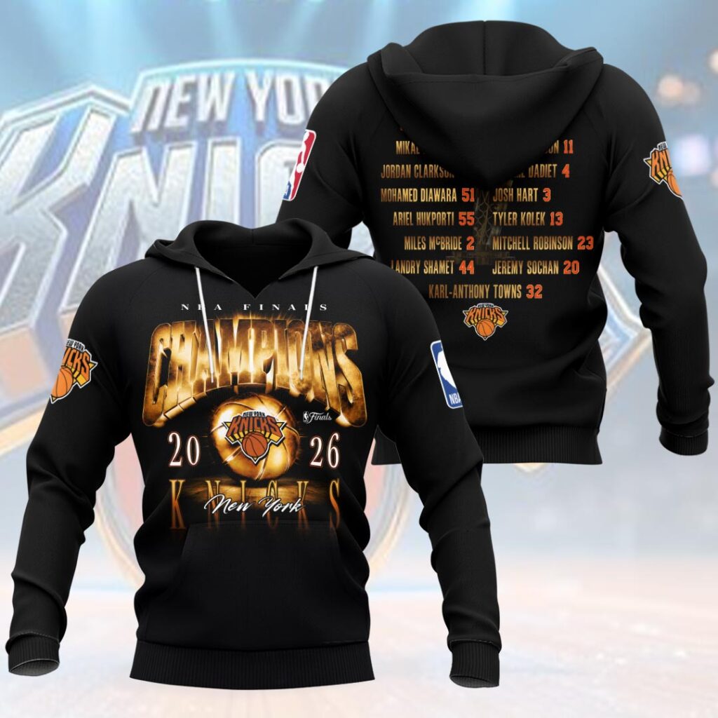 New York Knicks 2026 NBA Finals Champions 3D Apparel - Image 2