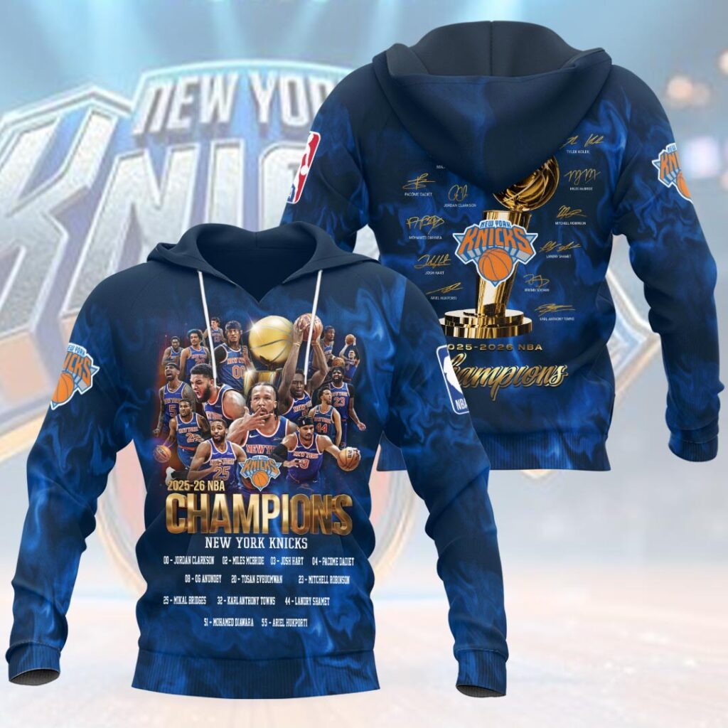 New York Knicks 2026 NBA Finals Champions 3D Apparel - Image 2