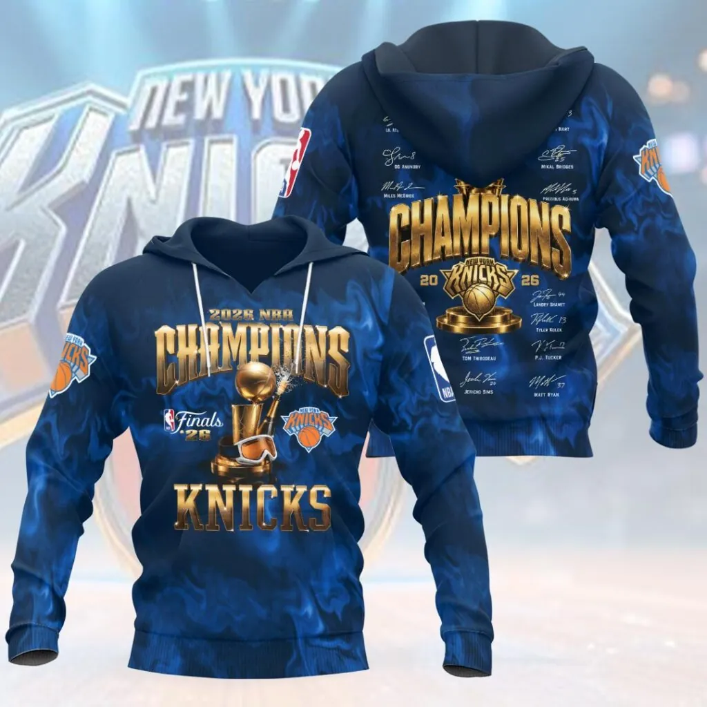 New York Knicks 2026 NBA Finals Champions 3D Apparel - Image 2