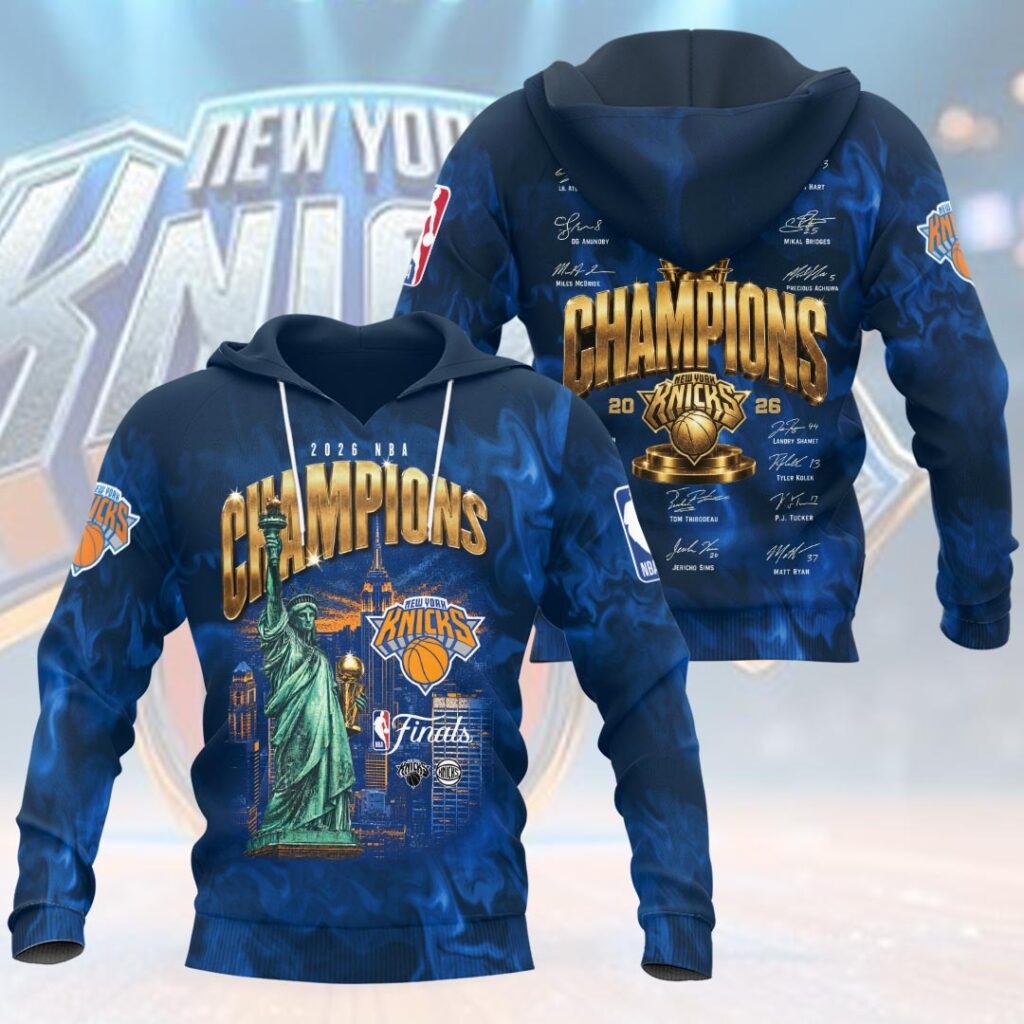 New York Knicks 2026 NBA Finals Champions 3D Apparel - Image 2