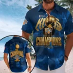 New York Knicks 2026 NBA Finals Champions Short Sleeve Button-Down Shirt