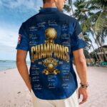 New York Knicks 2026 NBA Finals Champions Short Sleeve Button-Down Shirt - Image 3