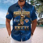 New York Knicks 2026 NBA Finals Champions Short Sleeve Button-Down Shirt - Image 2