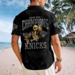 New York Knicks 2026 NBA Finals Champions Short Sleeve Button-Down Shirt - Image 3