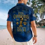 New York Knicks 2026 NBA Finals Champions Short Sleeve Button-Down Shirt - Image 3