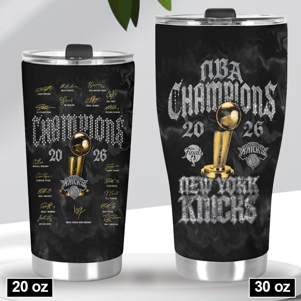 New York Knicks 2026 NBA Finals Champions Tumbler Cup - Image 4