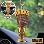 Personalized New York Knicks NBA Champions 2026 Custom shape 2-sided Acrylic Car Ornament