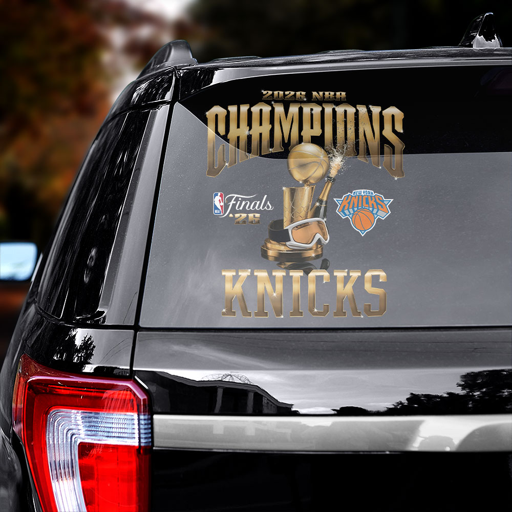 New York Knicks NBA Finals Champions 2026 3D Car Sticker - Image 2