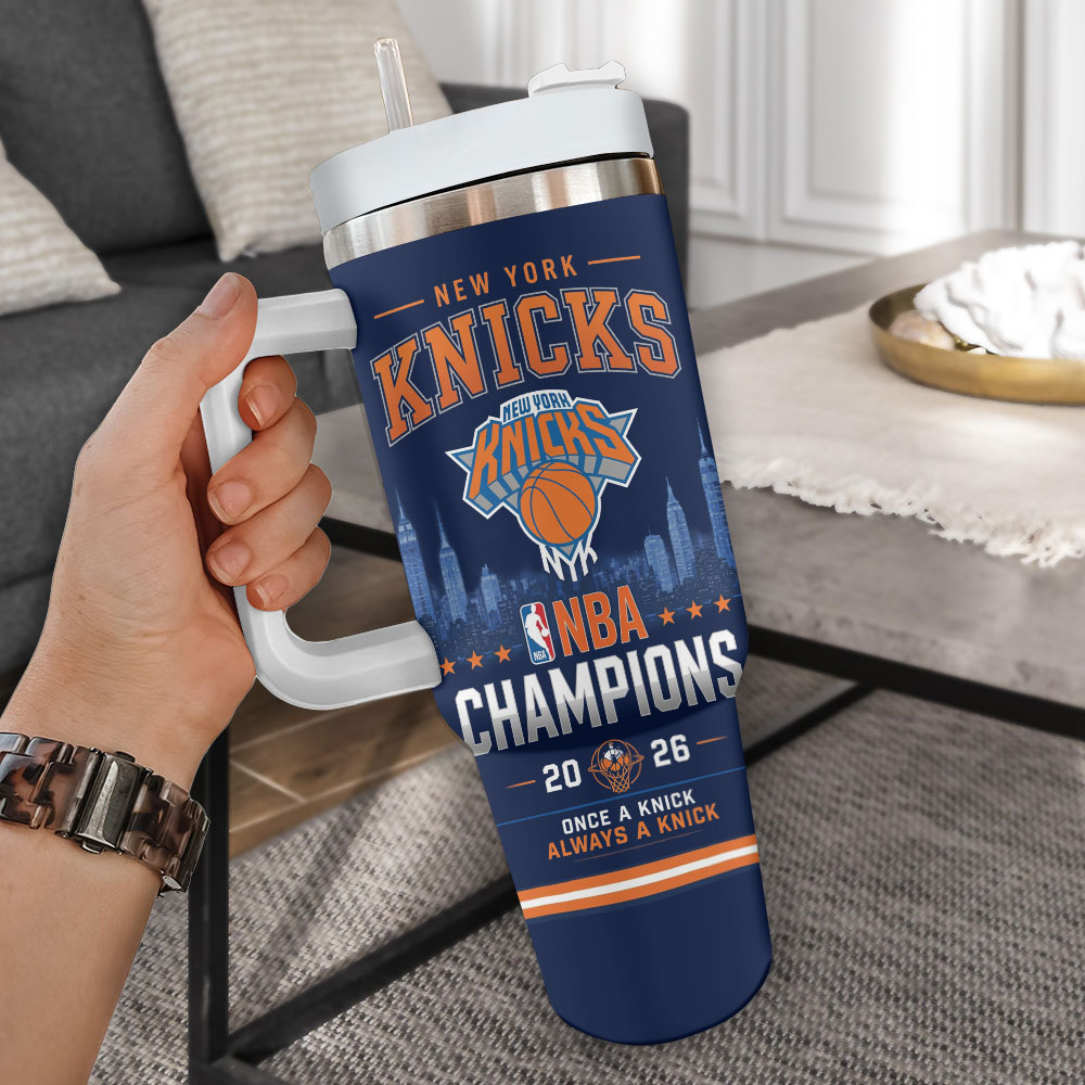 New York Knicks NBA Finals Champions 2026 40oz Tumbler - Image 2