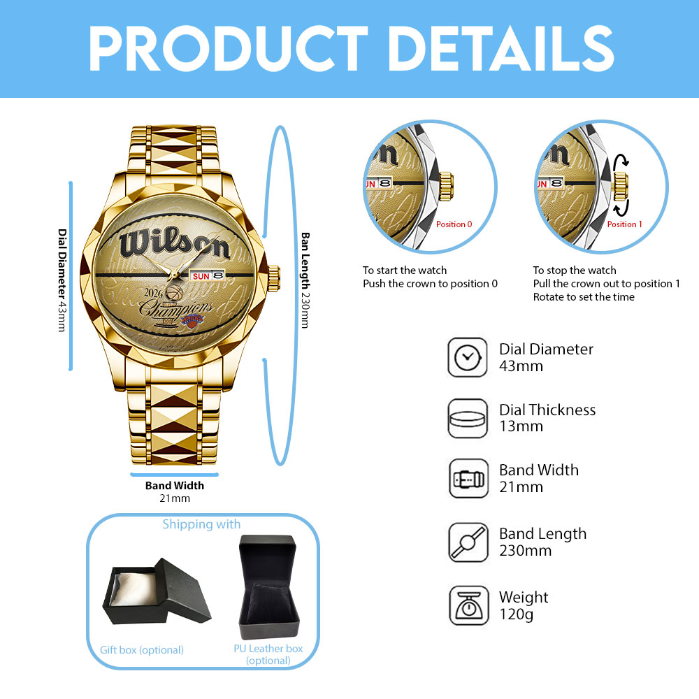 New York Knicks NBA Finals Champions 2026 Alloy Luxury Quartz Watch - Image 5