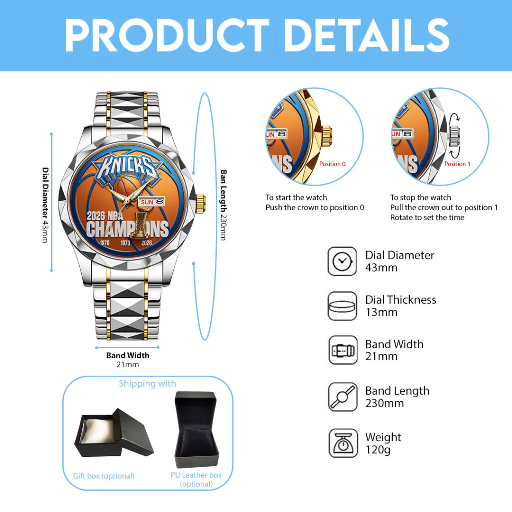 New York Knicks NBA Finals Champions 2026 Alloy Luxury Quartz Watch - Image 5