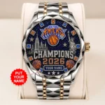 Personalized New York Knicks NBA Finals Champions 2026 Alloy Luxury Quartz Watch