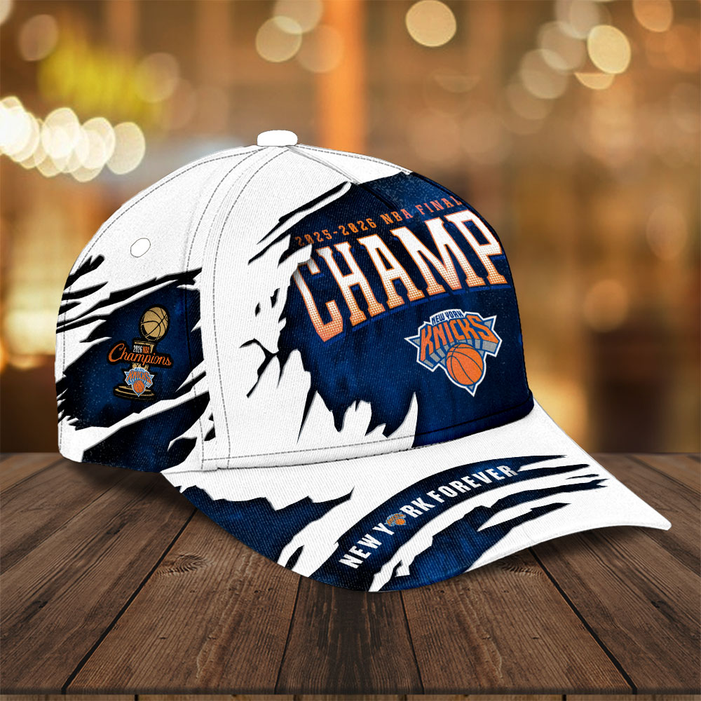 Personalized New York Knicks NBA Finals Champions 2026 Classic Cap - Image 2