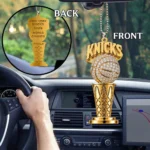 New York Knicks NBA Finals Champions 2026 Custom shape 2-sided Acrylic Car Ornament - Image 3