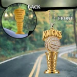 New York Knicks NBA Finals Champions 2026 Custom shape 2-sided Acrylic Car Ornament - Image 2