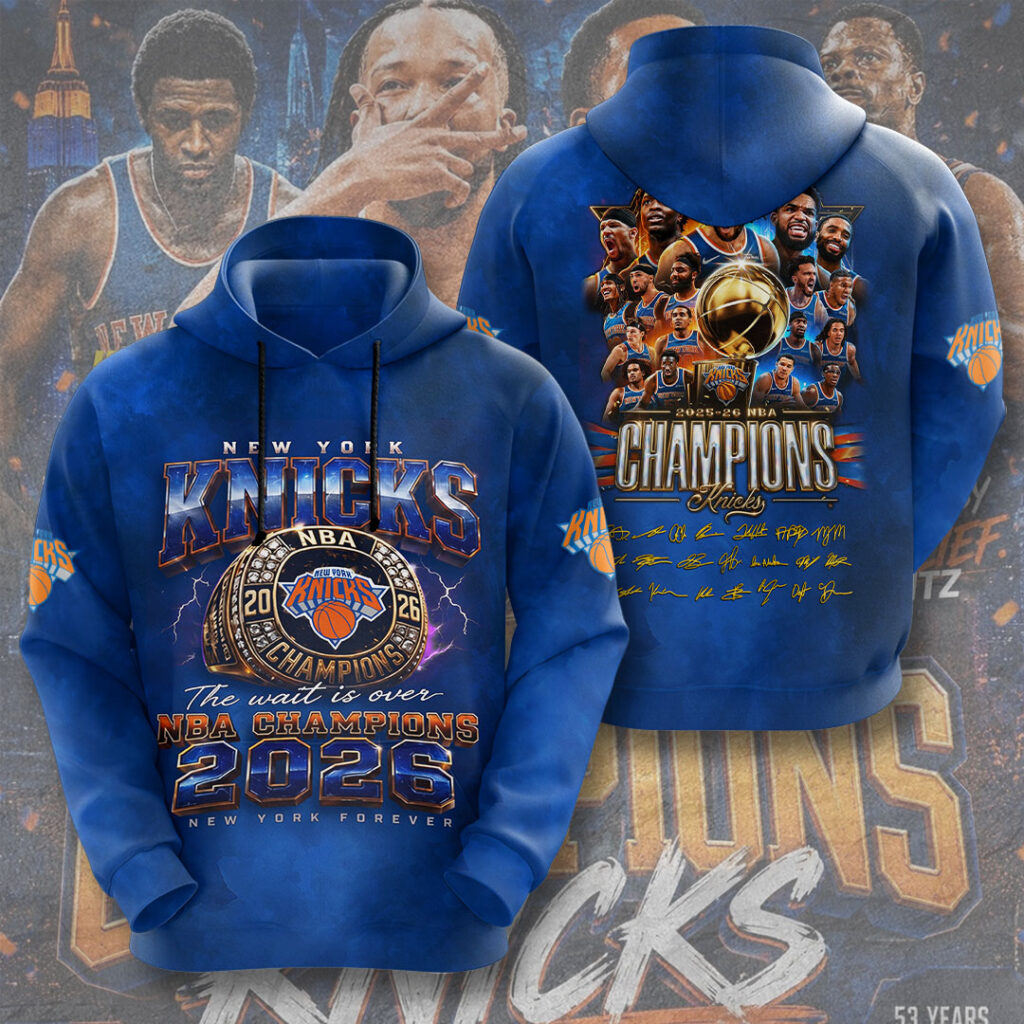 New York Knicks NBA Finals Champions 2026 3D Apparel - Image 2