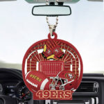 San Francisco 49ers Custom shape 2-sided Acrylic Car Ornament - Image 3